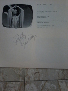 אירוויזיון 1979 תוכניה חתימה בטי מסיאגו